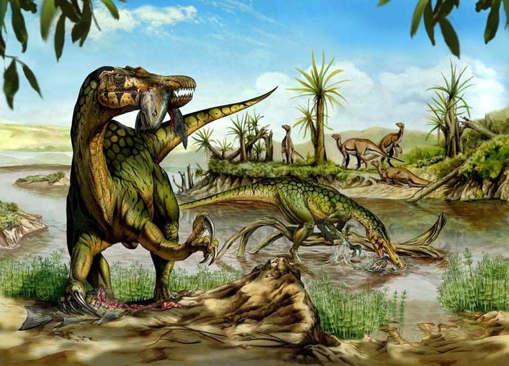 Hệ sinh thái Trái Đất hoàn toàn khác biệt. Thực vật, khí hậu và cảnh quan có thể bị chi phối bởi tập tính ăn uống và di cư của khủng long, tạo nên những môi trường xa lạ với con người hiện đại. Ảnh: Pinterest.