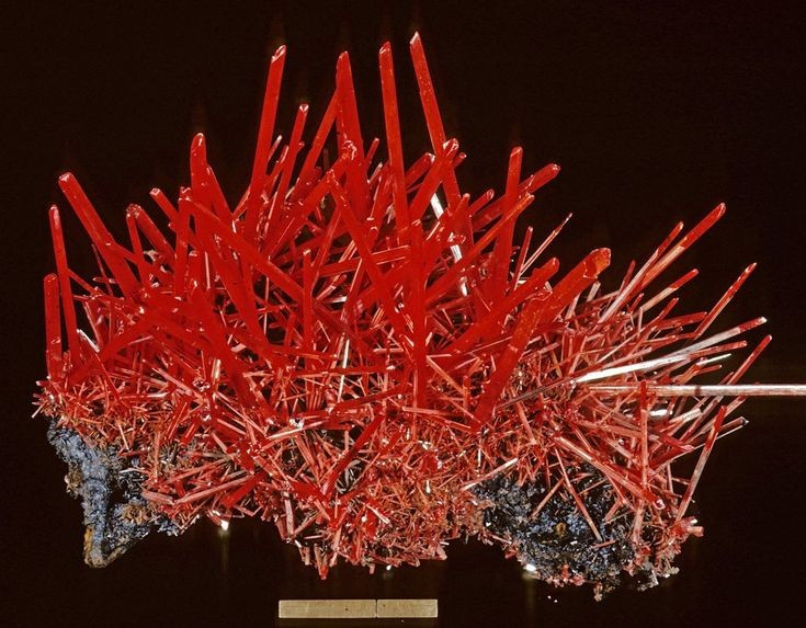 Mong manh dễ vỡ. Tinh thể crocoite dễ gãy và khó khai thác nguyên vẹn, làm tăng giá trị sưu tầm. Ảnh: Pinterest.