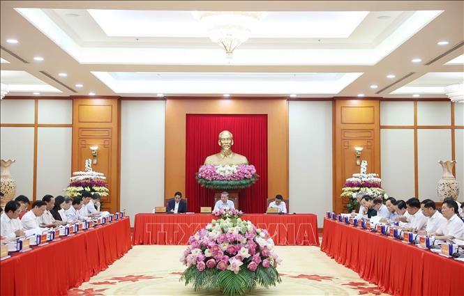 Quang cảnh buổi làm việc. Ảnh: Thống Nhất/TTXVN