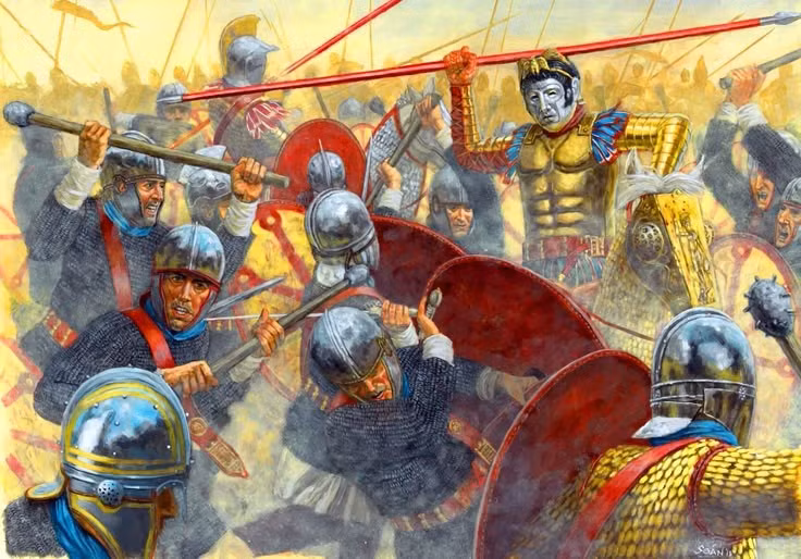 3. Quân Athens chiếm Delium trước. Quân Athens do tướng Hippocrates chỉ huy đã chiếm đóng Delium và củng cố thành lũy trước khi trận đánh lớn bùng nổ. Ảnh: Pinterest.