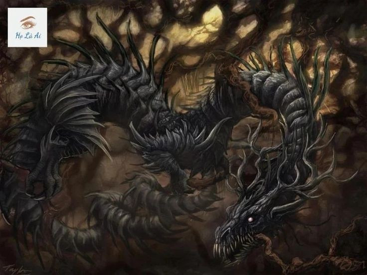 Sống dưới gốc cây Yggdrasil. Nidhogg trú ngụ dưới rễ cây vũ trụ, nơi giao thoa giữa thế giới người chết và bóng tối. Ảnh: Pinterest.