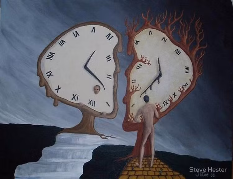 Trường hấp dẫn mạnh cũng làm cong thời gian. Thuyết tương đối rộng chỉ ra rằng ở gần các vật thể có trọng lực cực lớn như hố đen, thời gian trôi chậm đáng kể, tạo nên hiệu ứng “nhảy vọt” về tương lai khi rời khỏi vùng này. Ảnh: Pinterest.