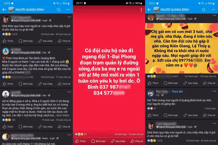 Quang Binh: Xuyen dem ung cuu nguoi dan vung lu