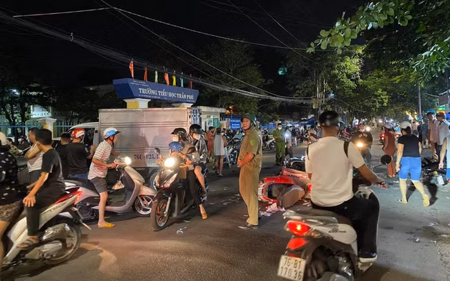 Hiện trường vụ tai nạn. Ảnh: Pháp luật TP.HCM