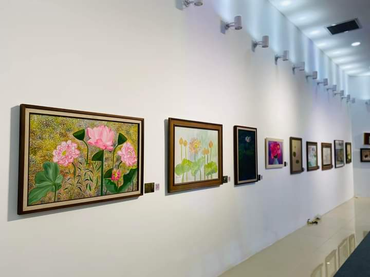 Các tác phẩm trưng bày tại triển lãm. Ảnh Tâm Giang Các tác phẩm trưng bày tại triển lãm. Ảnh Tâm Giang