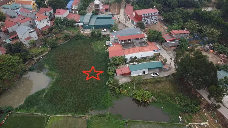 Khu đất Thùng Lò Só Hạc (thôn Trung, xã Nội Hoàng; đánh dấu đỏ) có nguồn gốc là đất nông nghiệp