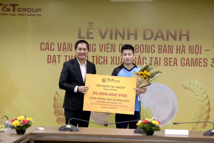 CLB bóng bàn Hà Nội T&amp;T góp công vào thành công chung của thể thao Việt Nam tại SEA Games 32.