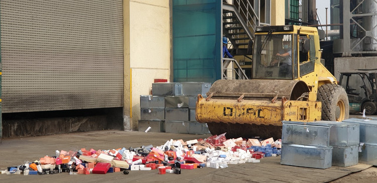 Lô hàng hóa bị tiêu hủy.