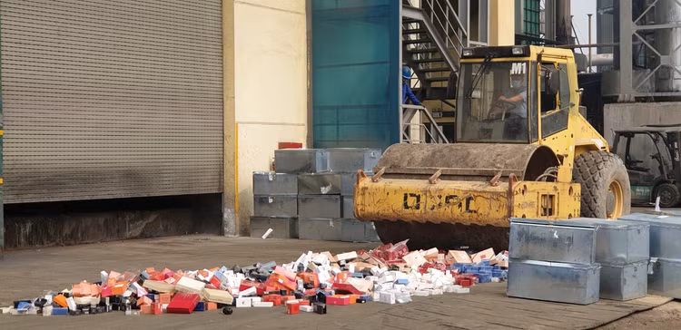 Lô hàng hóa bị tiêu hủy.