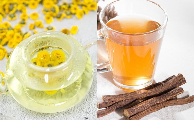 Trà cam thảo. Ảnh Xinhua
