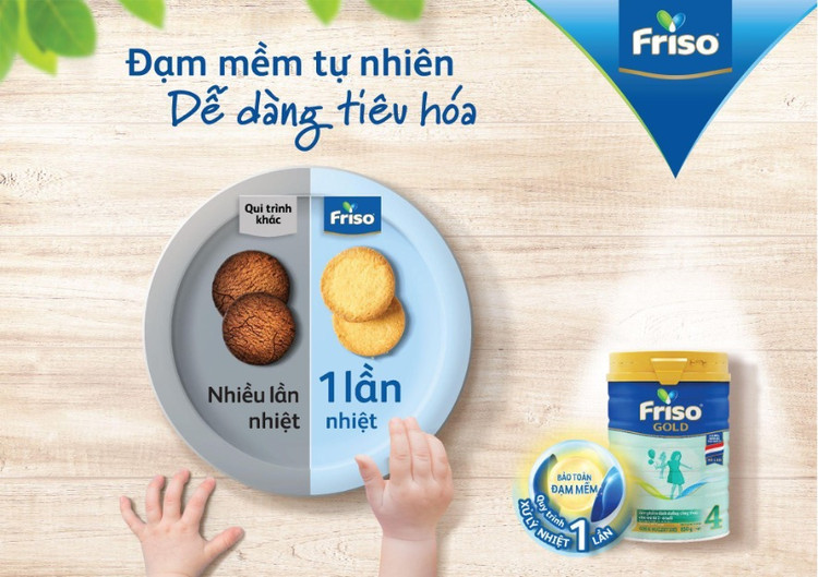 Nhờ sở hữu quy trình Xử Lý Nhiệt Chỉ 1 Lần duy nhất, Friso® Gold và Friso® Gold Pro giúp trẻ tiêu hoá khoẻ và hấp thu nhanh các dưỡng chất để phát triển đạt chuẩn.