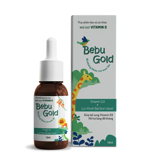 D3 BebuGold giúp trẻ cải thiện rối loạn tiêu hóa, tăng đề kháng, giảm ốm vặt