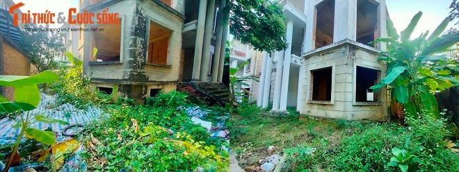 Khuôn viên bên trong một số căn biệt thự bỏ hoang.