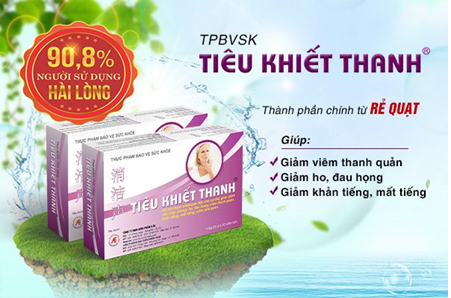 Sản phẩm Tiêu Khiết Thanh giúp cải thiện khàn tiếng có đờm