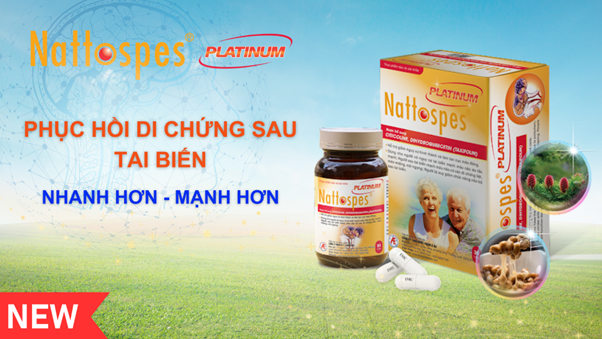 Nattospes Platinum - Thêm thành phần, gấp đôi hiệu quả cho người đột quỵ