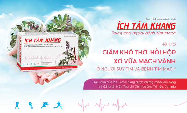 TPBVSK Ích Tâm Khang giúp tăng cường sức khỏe trái tim