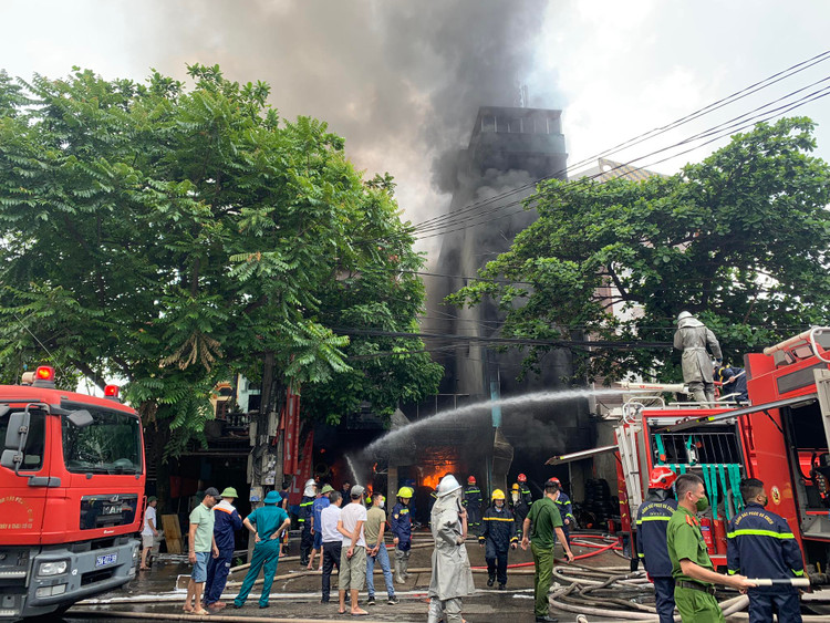 Hiện trường đám cháy. Ảnh: Công an Nhân dân