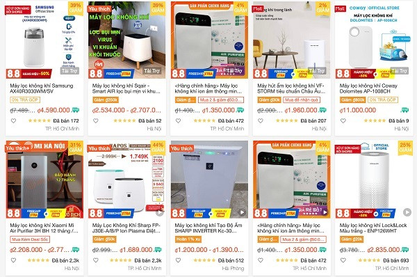 Máy lọc không khí rao bán tấp nập trên các trang mạng xã hội. Máy lọc không khí rao bán tấp nập trên các trang mạng xã hội.