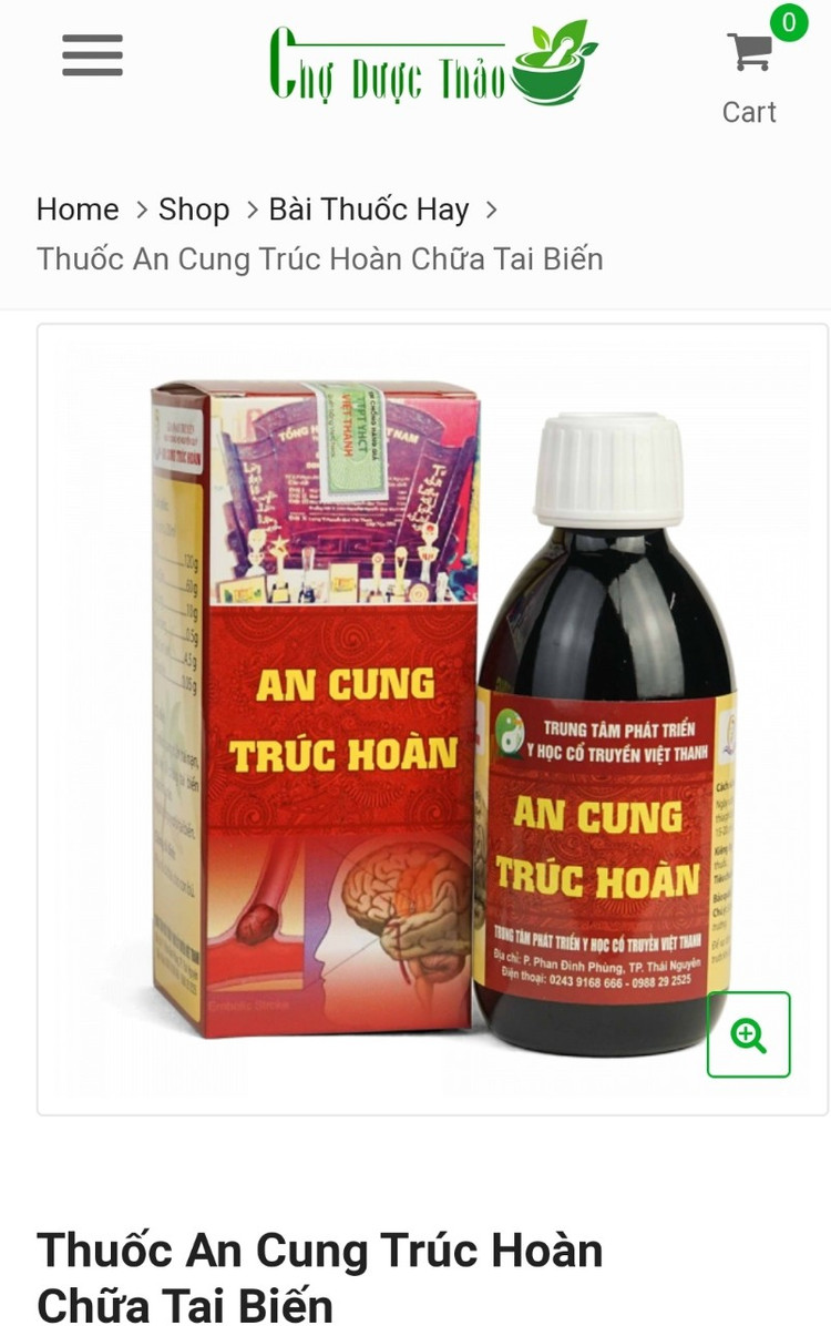 Nội dung quảng cáo của An Cung Trúc Hoàn được cấp phép khác với quảng cáo trên Website