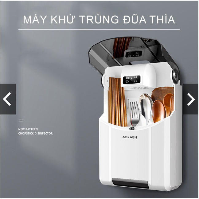 Máy sấy khử khuẩn đũa muỗng treo tường, hộp sấy đũa muỗng bằng tia UV HHYU với giá bán 79.000 đồng trên Shopee.