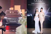 Người đẹp Phương Linh, Cẩm Ly "đọ dáng" Audi A5 và Q6 e-tron