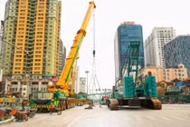 Đẩy nhanh tiến độ thi công tuyến đường sắt đô thị số 5