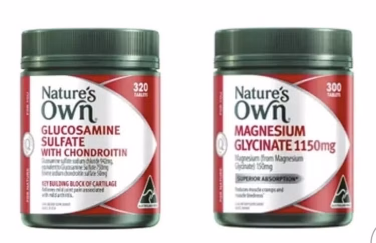 Hai sản phẩm thực phẩm chức năng phổ biến của Nature’s Own bị thu hồi - Ảnh: TGA
