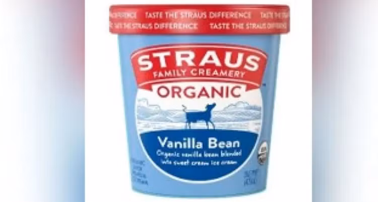 Kem vani của hãng Straus Family Creamery là một trong những hương vị nằm trong danh sách thu hồi của FDA do có khả năng chứa các mảnh kim loại. Ảnh: FDA/Vietq