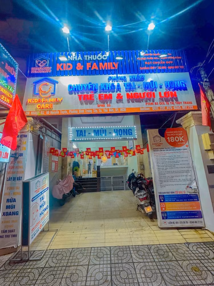 Phòng khám Tai Mũi Họng Kid &amp; Family bị xử phạt. Ảnh thuongtruong.vn