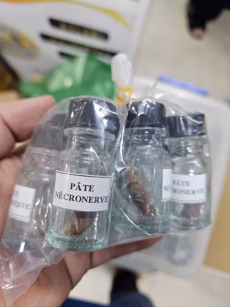 534 lọ Pâte Nécronerve chứa Arsenic trioxide (As₂O₃), là chất độc. Ảnh CA/nguồn plo.vn
