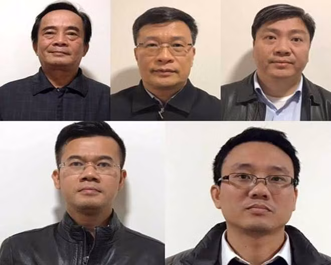 Các bị can: Đoàn Ánh Sáng, Ngô Duy Chính, Nguyễn Xuân Giáp, Phạm Hồng Quang, Đặng Thanh Nam.