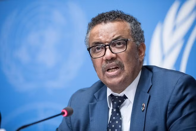 Tổng giám đốc WHO Tedros Adhanom Ghebreyesus phát biểu tại cuộc họp ngày 20/2 ở Geneva, Thụy Sĩ. Ảnh: WHO