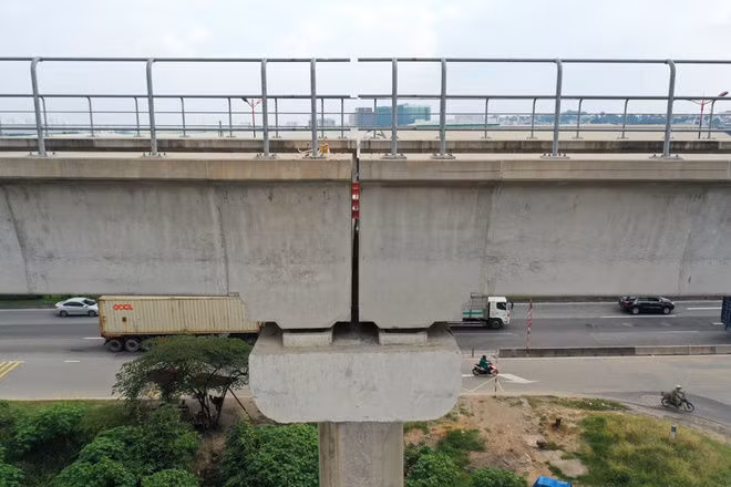 Dau dam metro so 1 lech 8, 5 cm anh 1