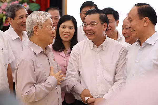 Tổng Bí thư, Chủ tịch nước Nguyễn Phú Trọng: Cán bộ của Hà Nội phải bản lĩnh, trí tuệ, huy động được sức dân ảnh 4