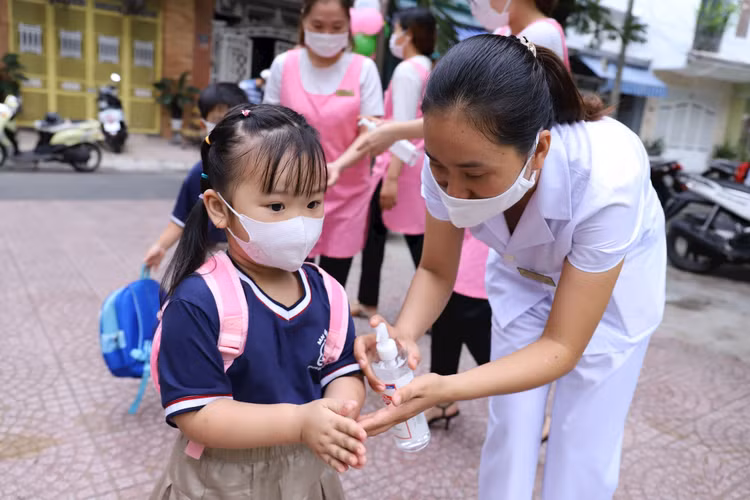 Các trường mầm non trên địa bàn TP Đà Nẵng đón học sinh quay lại trường ngày đầu tiên vào hôm 21/09 vừa qua.
