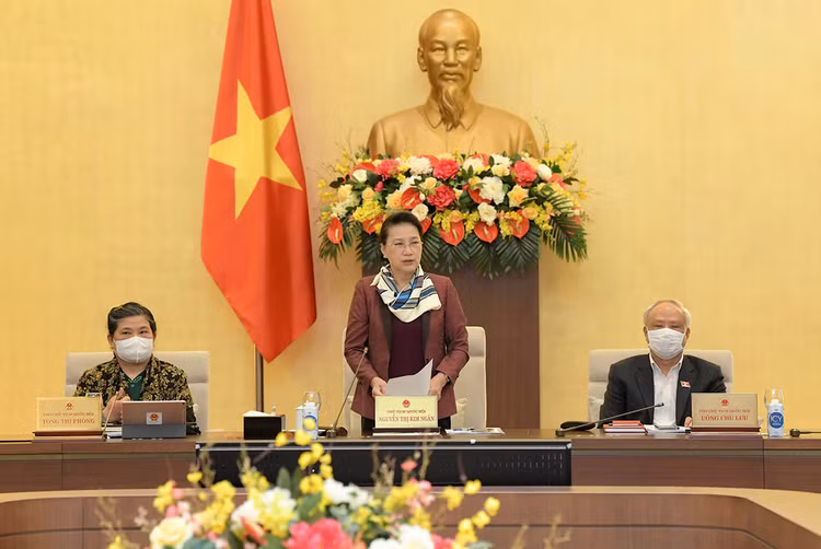 Chủ tịch Quốc hội Nguyễn Thị Kim Ngân phát biểu tại Phiên họp thứ 53 của Uỷ ban Thường vụ Quốc hội