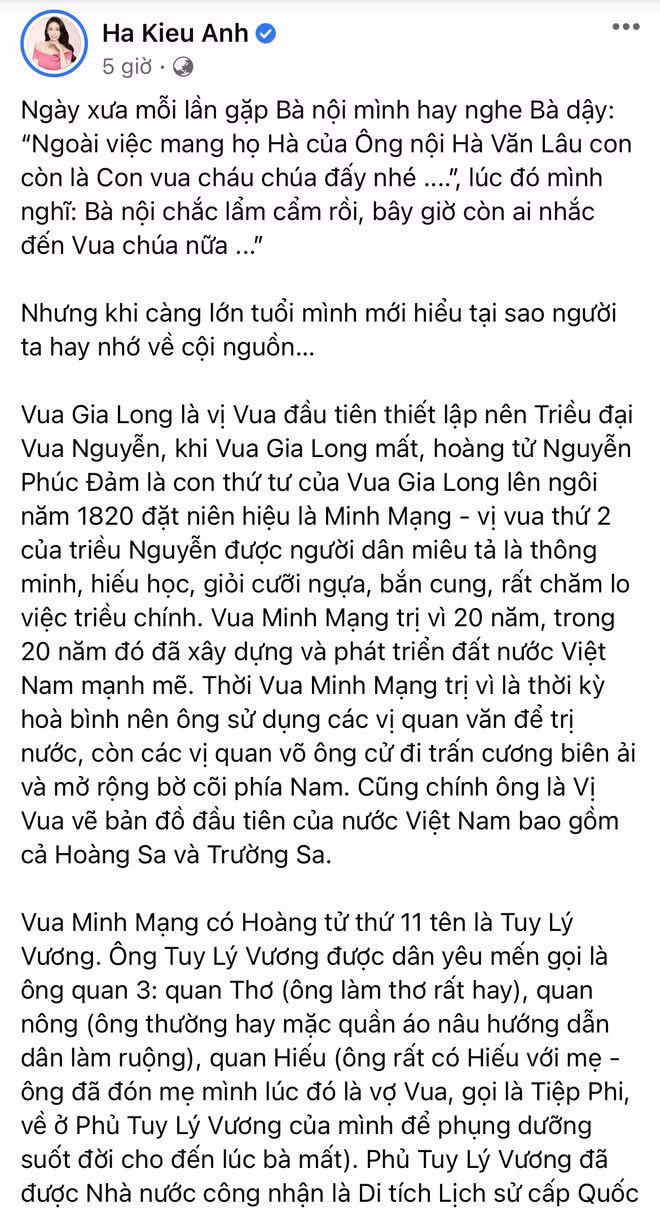 Hà Kiều Anh chính thức lên tiếng và xin lỗi khán giả về ồn ào "Công chúa triều Nguyễn" ảnh 2 Hà Kiều Anh chính thức lên tiếng và xin lỗi khán giả về ồn ào "Công chúa triều Nguyễn" ảnh 2