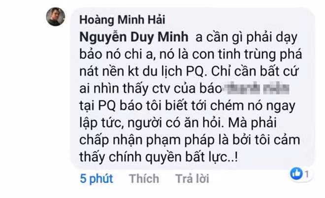 Thay giao to bi doa chem sau khi viet bao ve viec ngap nuoc o Phu Quoc hinh anh 1 