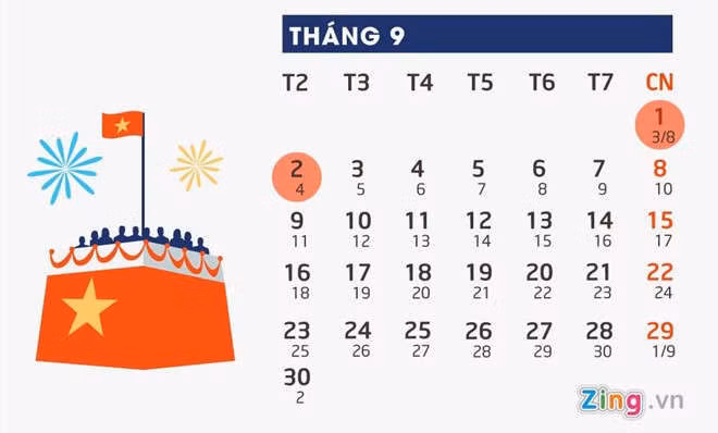 Nguoi lao dong duoc nghi 3 ngay dip Quoc khanh 2/9, khong phai lam bu hinh anh 1 