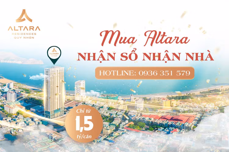 Altara Residences Quy Nhơn đảm bảo quyền lợi cho khách hàng bằng sổ hồng trao tay.