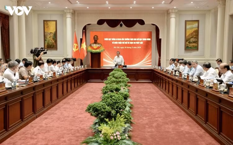 Phiên họp tháng 9 của Thường trực Ban Chỉ đạo Trung ương về hoàn thiện thể chế và thực thi pháp luật.