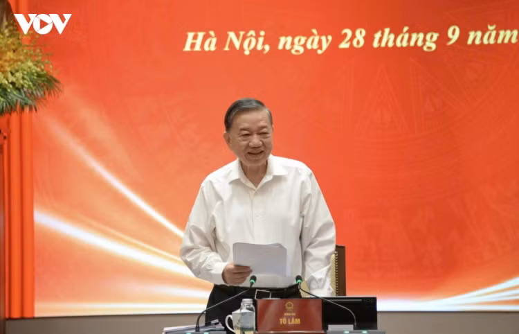 Tổng Bí thư, Chủ tịch nước Tô Lâm chủ trì phiên họp tháng 9 của Thường trực Ban Chỉ đạo Trung ương về hoàn thiện thể chế và thực thi pháp luật.