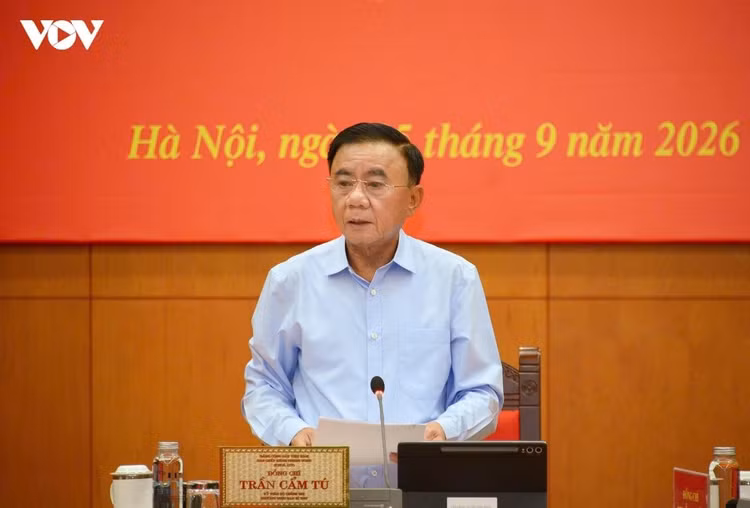Thường trực Ban Bí thư Trần Cẩm Tú phát biểu tại phiên họp