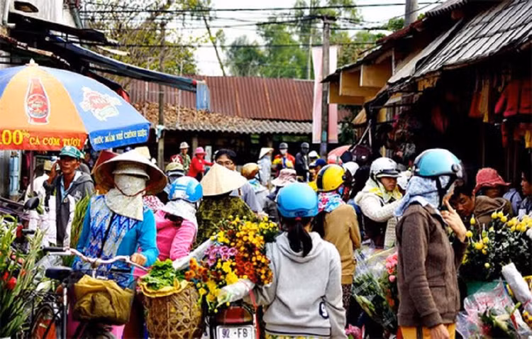 Chợ hoa xuân.