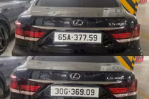 “Xe sang” Lexus lắp chế độ lật biển, dùng biển số giả