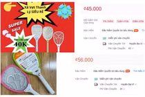 Vợt điện bắt muỗi giá rẻ… hóa đắt