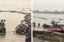 Tài xế tử vong trong ôtô Land Cruiser dưới sông ở Nam Định