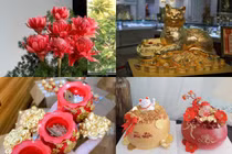 Hũ muối gạo, mèo vàng, bánh kem đắt khách ngày Vía Thần Tài 