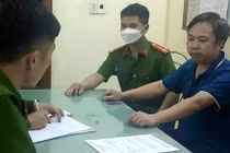 Đối tượng Nguyễn Tú Anh tại cơ quan công an (ảnh: Công an tỉnh Thái Bình).