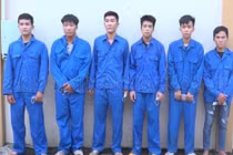 Các đối tượng tại cơ quan công an (ảnh: Công an tỉnh Đồng Nai).